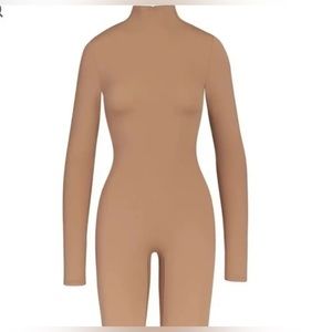 Skims All-In-One Long Sleeve Mid Thigh Onesie Sienna XS